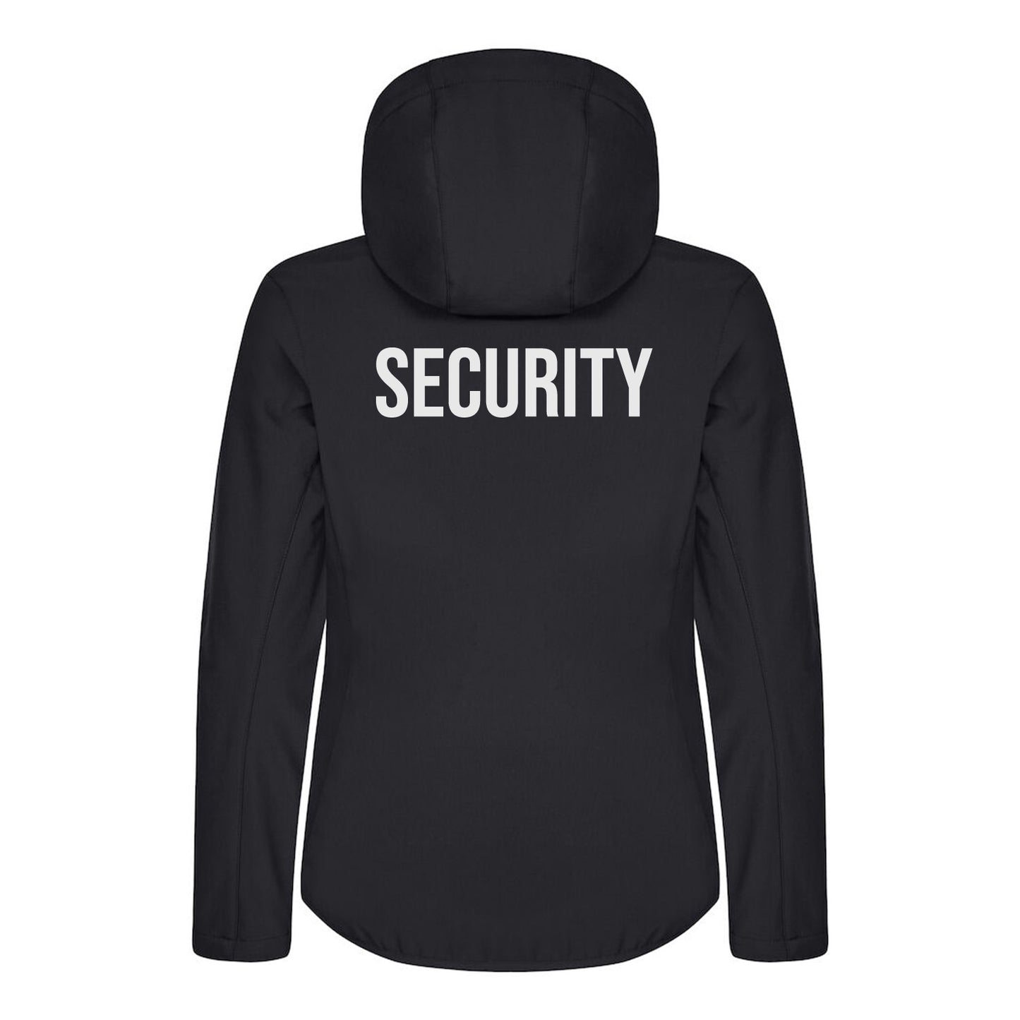 Clique Beveiliging Softshell Jas met capuchon Dames Zwart met Borst- en Ruglogo - van Clique - Nu voor maar €59.95 bij Workwear 2 Day