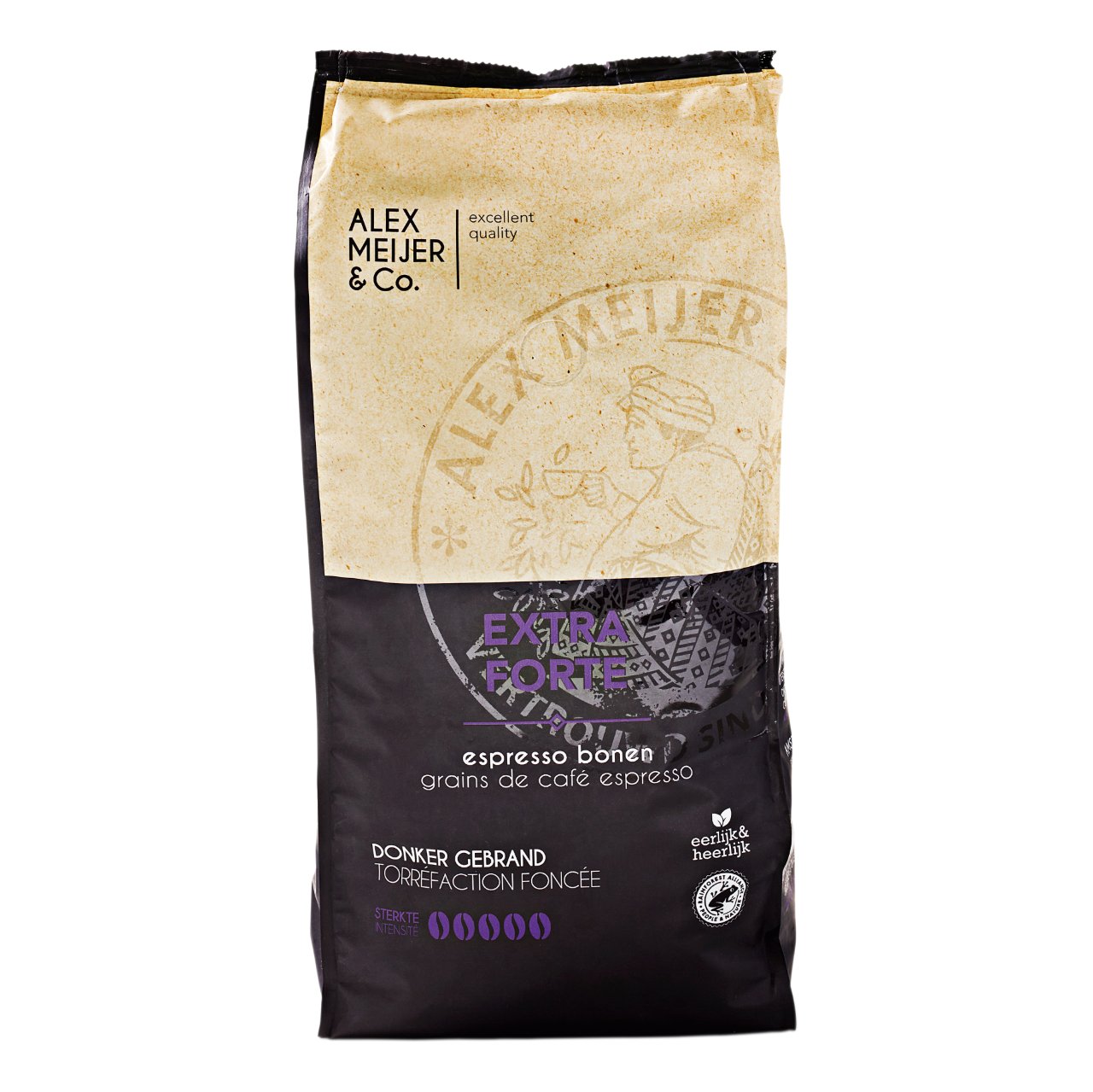 Alex Meijer Espressobonen Extra Forte (1 Kilo) - van Alex Meijer - Nu voor maar €30.95 bij Workwear 2 Day