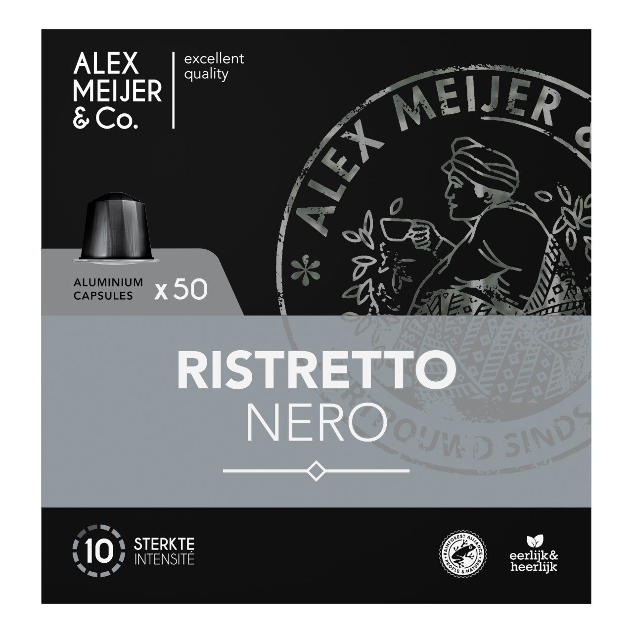 Alex Meijer Ristretto Nero Capsules (50 Stuks) - van Alex Meijer - Nu voor maar €10.95 bij Workwear 2 Day