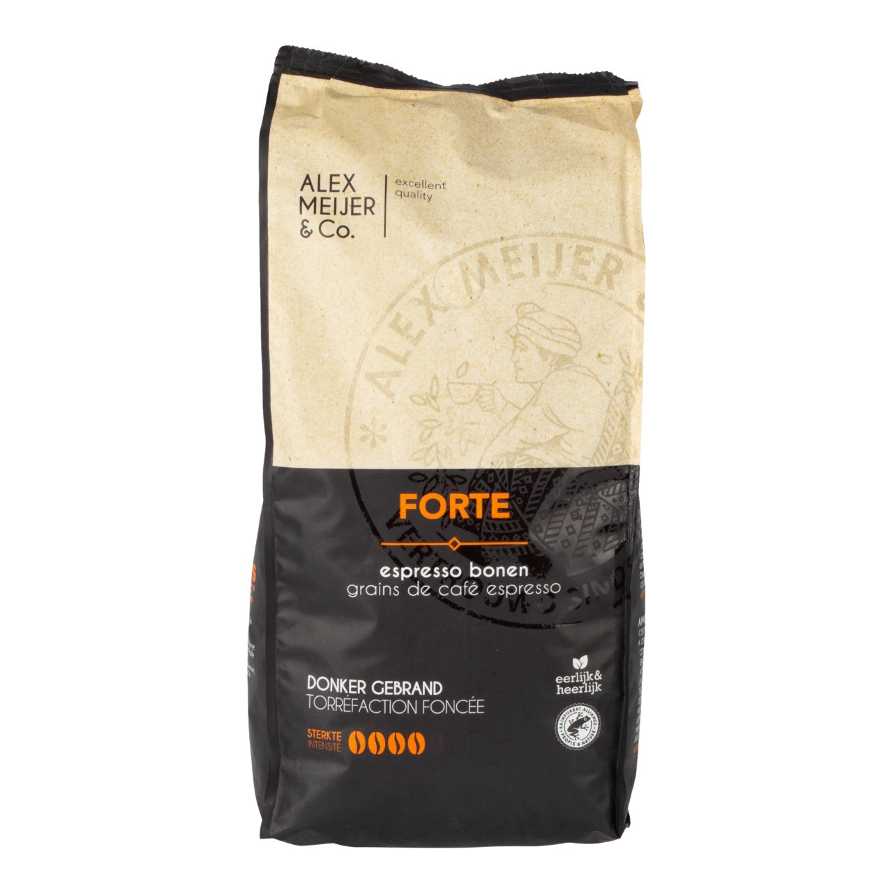 Alex Meijer Espressobonen Forte Pittig - Zak 1 kilo - van Alex Meijer - Nu voor maar €30.95 bij Workwear 2 Day