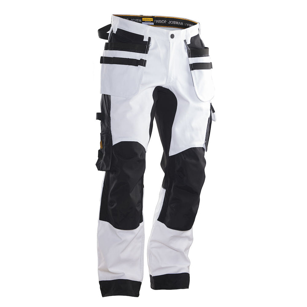 Jobman Schilder Werkbroek Stretch Heren Wit - van Jobman - Nu voor maar €124.95 bij Workwear 2 Day
