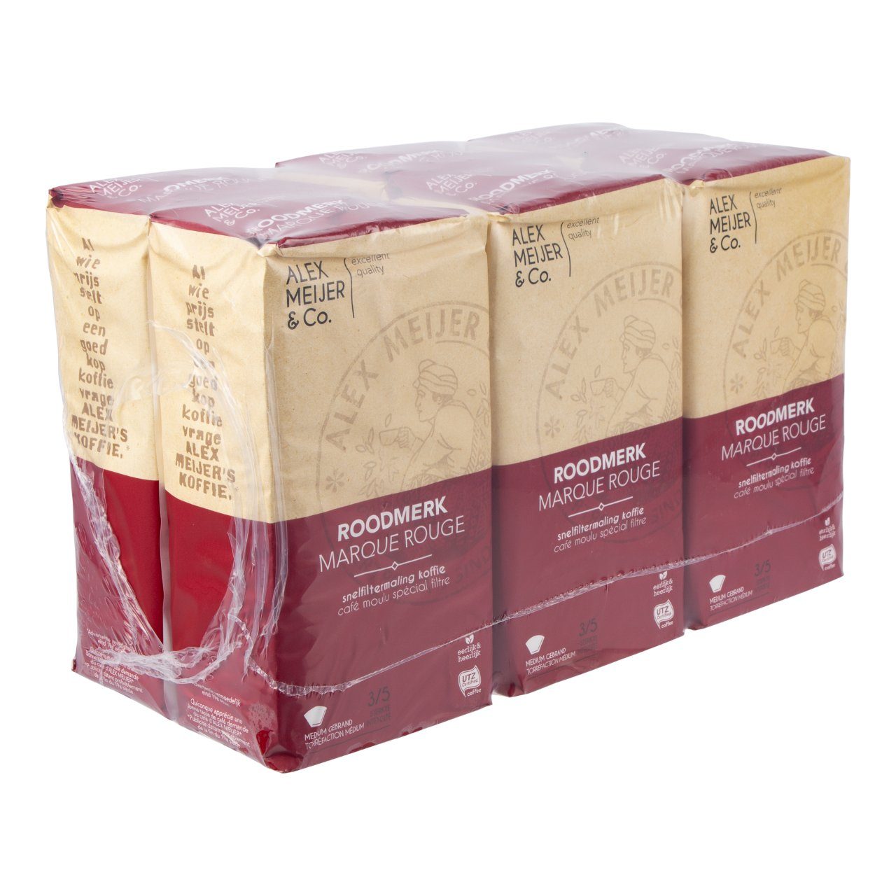 Alex Meijer Koffie Roodmerk snelfiltermaling - 6 pakken x 500gram - van Alex Meijer - Nu voor maar €85.95 bij Workwear 2 Day