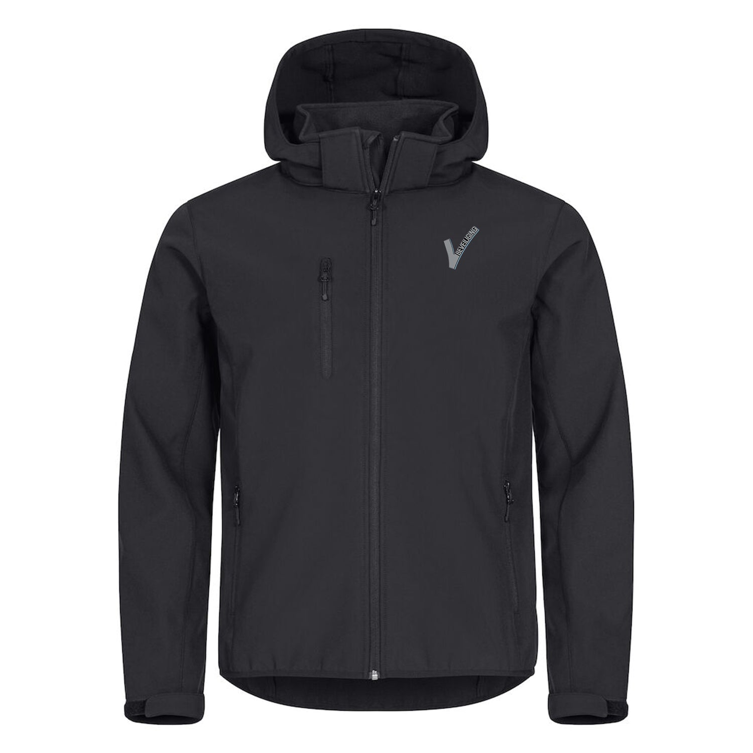 Clique Beveiliging Softshell Jas met capuchon Heren met Borst- en Ruglogo - van Clique - Nu voor maar €59.95 bij Workwear 2 Day