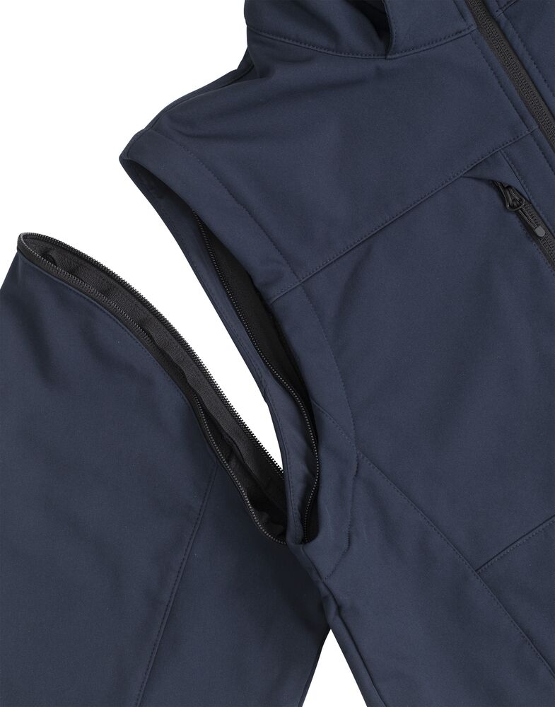 Clique Classic Softshell 2 in 1 jas met Capuchon