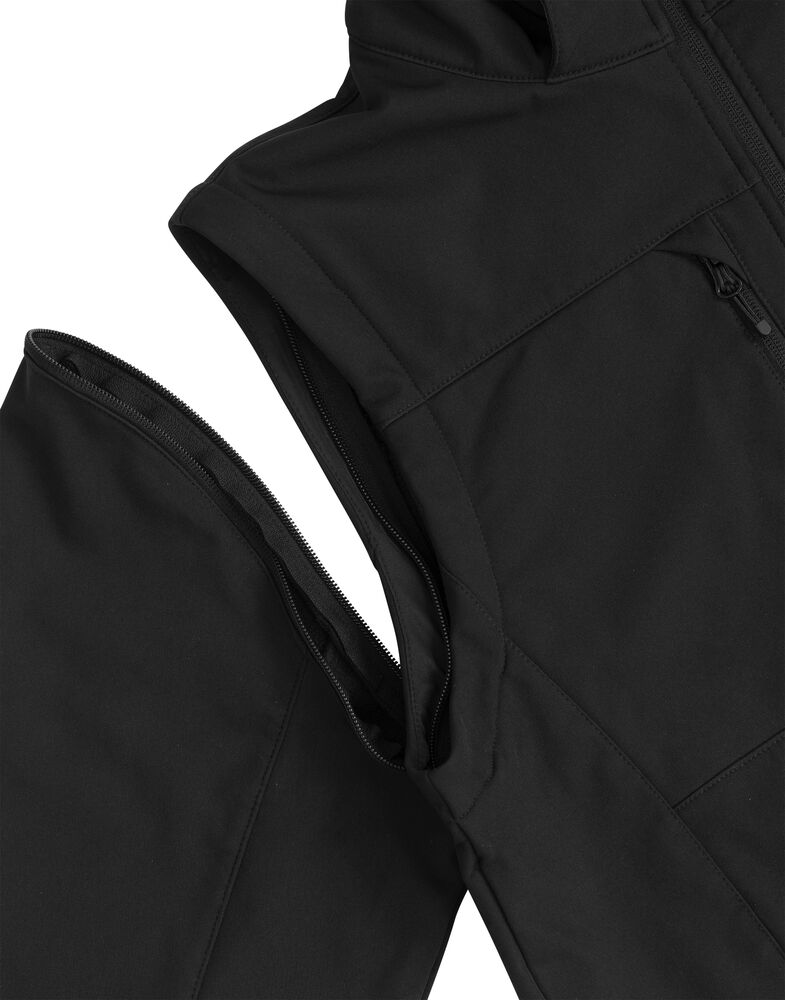 Clique Classic Softshell 2 in 1 jas met Capuchon