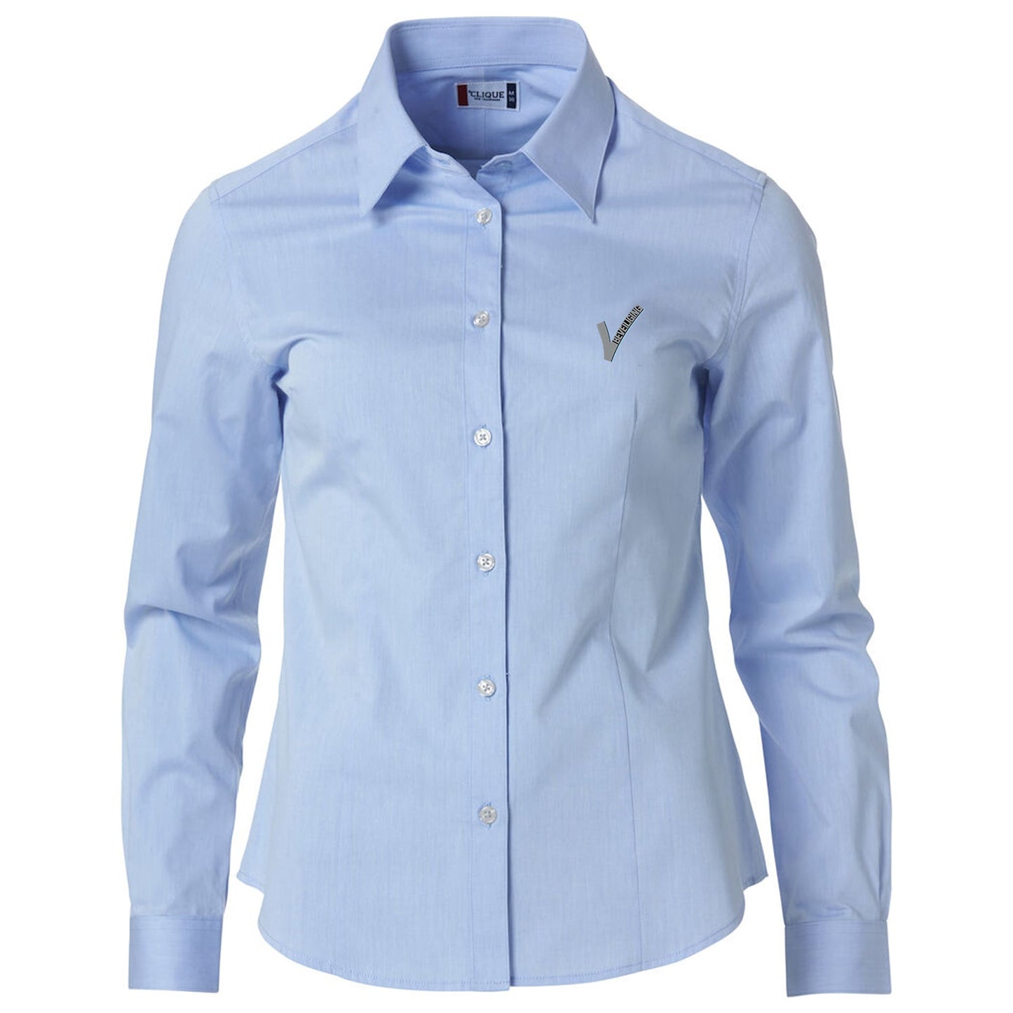 Clique Beveiliging Overhemd / Blouse Dames met Borstlogo (V-tje) - van Clique - Nu voor maar €46.95 bij Workwear 2 Day
