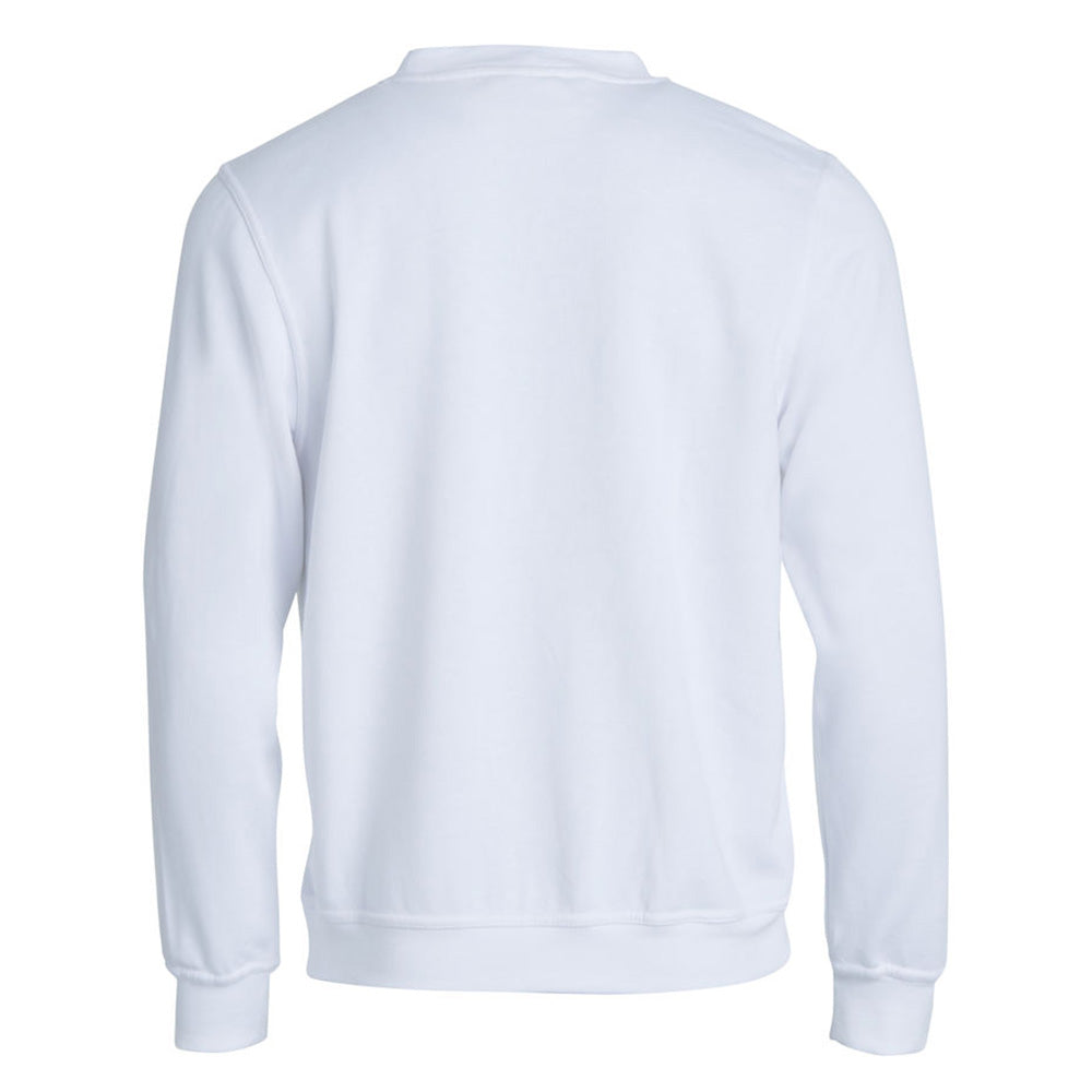 Clique Schilder Sweater Ronde Hals Basic Wit - van Clique - Nu voor maar €24.95 bij Workwear 2 Day