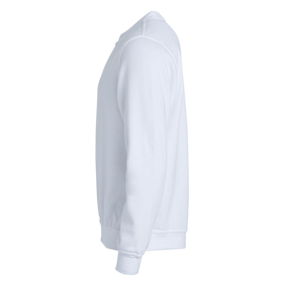 Clique Schilder Sweater Ronde Hals Basic Wit - van Clique - Nu voor maar €24.95 bij Workwear 2 Day