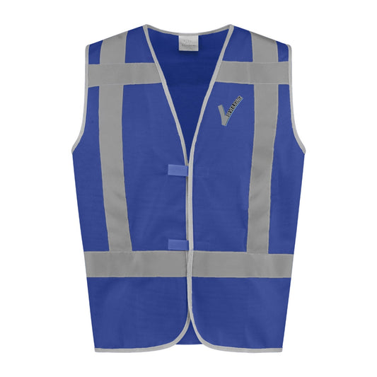 JS Security - Veiligheidsvest met Borst- en Ruglogo - Blauw - van JS - Nu voor maar €14.95 bij Workwear 2 Day