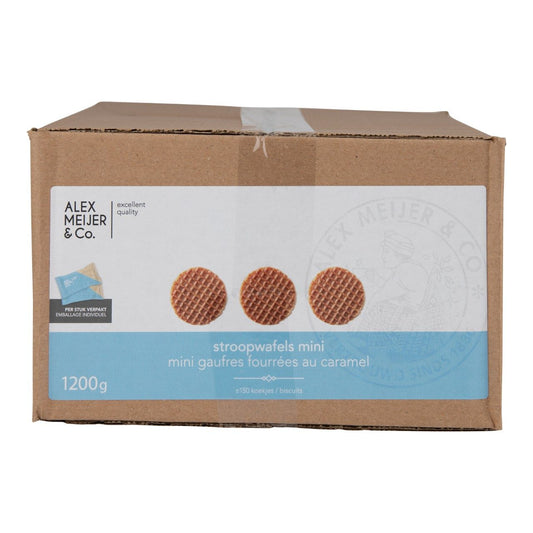 Alex Meijer Mini Stroopwafels (Doos 150 stuks) - van Alex Meijer - Nu voor maar €19.95 bij Workwear 2 Day