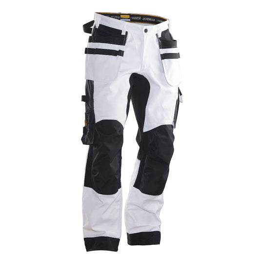 Jobman Schilder Werkbroek Stretch Heren Wit - van Jobman - Nu voor maar €124.95 bij Workwear 2 Day