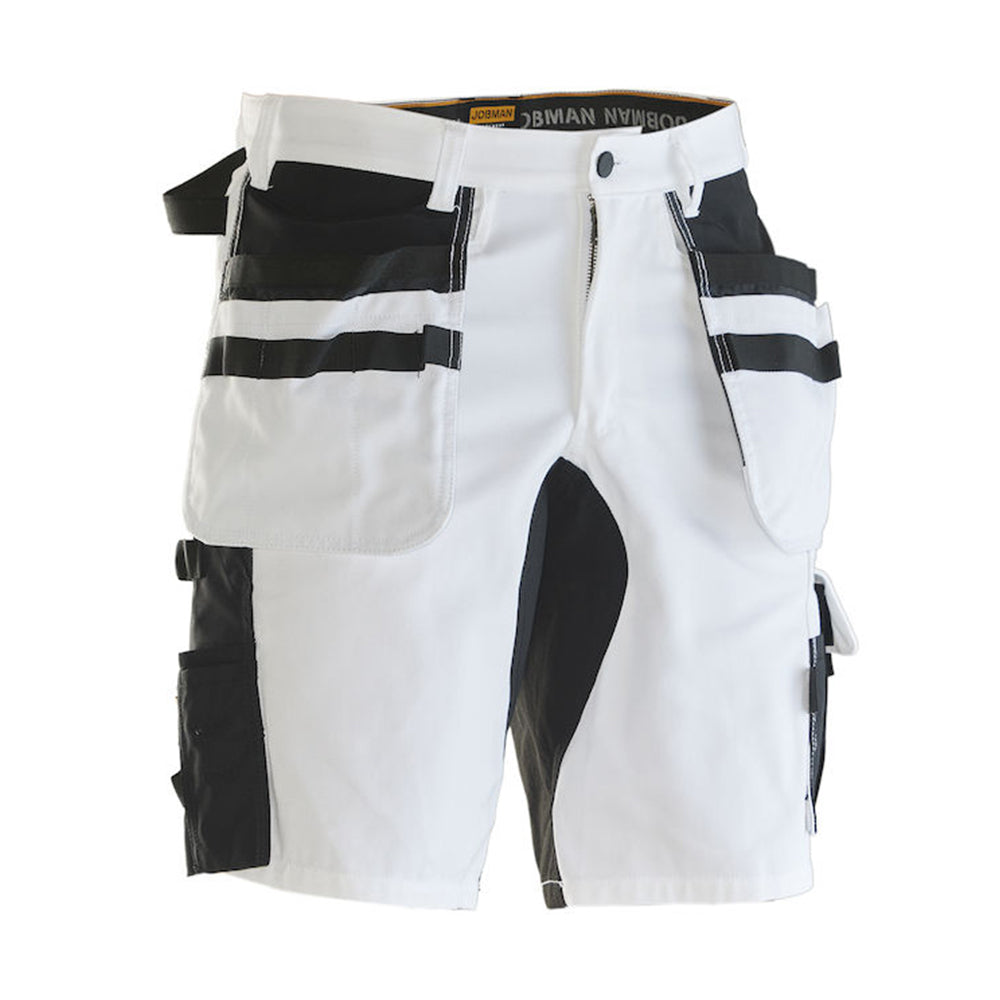 Jobman Schilder Korte Werkbroek Stretch Heren Wit - van Jobman - Nu voor maar €94.95 bij Workwear 2 Day