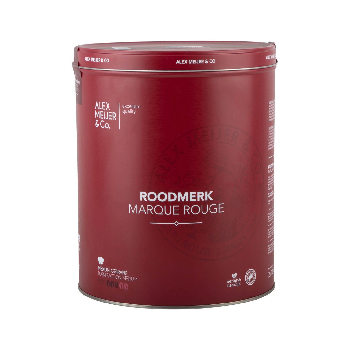 Alex Meijer Roodmerk Gemalen Koffie Snelfiltermaling Blik (2,5 Kilo) - van Alex Meijer - Nu voor maar €52.95 bij Workwear 2 Day